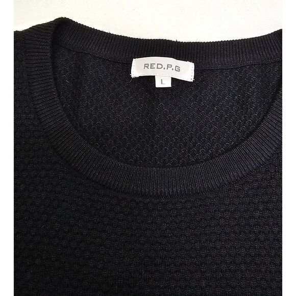 RED P.G. black sweater with sequence in the front Size Large - Picture 3 of 7